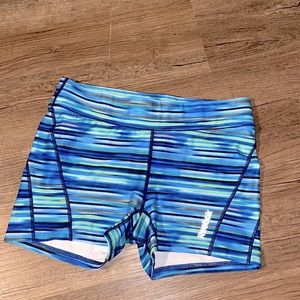 Blue and Green Reebok Spandex